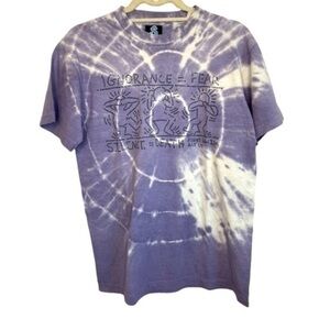 Mega Yacht Ignorance Purple Tie Dye Short Sleeve Tee Size Small NWOT